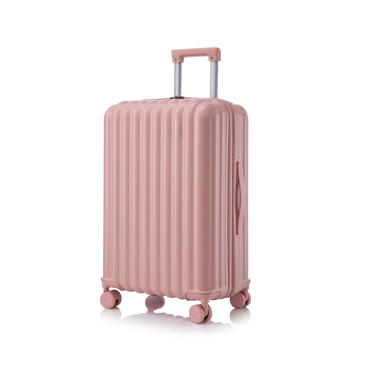 Jetera 3 - Piece Spinner Luggage Set – Pink ABS with USB Port, Cup & Phone Holder (20"/24"/28") - JUSTLIVE NESTJUSTLIVE NEST