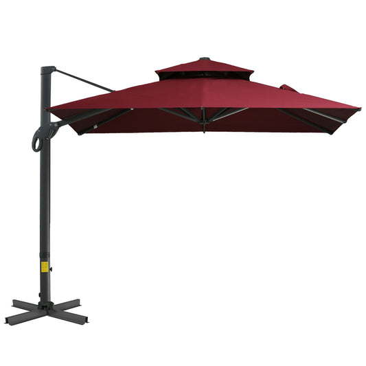 Valano 11x16' Retractable Pergola – Folding Courtyard Canopy with Khaki Weather Shield - JUSTLIVE NESTJUSTLIVE NEST