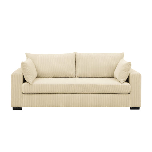 Shoreline Comfort Sofa – 79' Wide Corduroy 3-Seat Lounge with Relaxed Styling