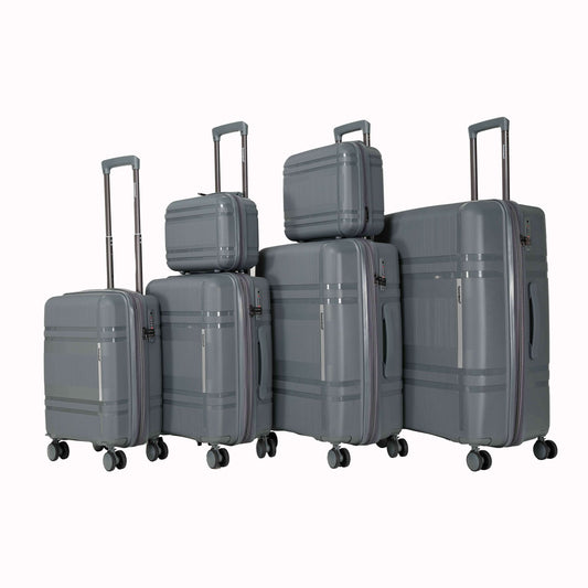 Jetera 6 - Piece Hard Shell Luggage Set – Expandable Spinner Suitcases with Password Lock & Lightweight Frames - JUSTLIVE NESTJUSTLIVE NEST