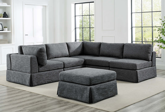 6-Piece Modular Comfort Lounge – Upholstered Sectional Sofa for Spacious Living Areas