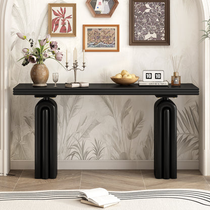 Elvonra Console Table – Acacia Veneer with Elegant Slim Profile