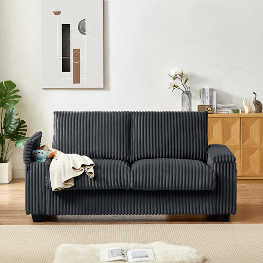Monaco Smart Haven – 71' Corduroy Loveseat with USB Port & Hidden Storage