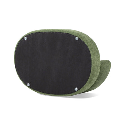 Shep 36" Curved Dog Sofa – Moss Green Fleece Lounge for Medium - Sized Pets - JUSTLIVE NESTJUSTLIVE NEST