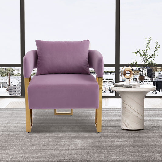 Lysmera Chair – Lilaview Velvet, Auragold Legs, Chicline Profile