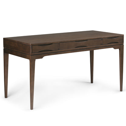 Harper Desk – Walnut Brown Modern Writing Desk with Clean Lines