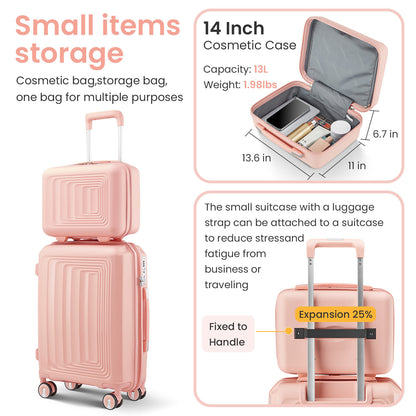Jetera 4 - Piece Expandable Travel Set – Hard Shell Suitcases with Spinner Wheels & TSA Lock (14"/20"/24"/28") - JUSTLIVE NESTJUSTLIVE NEST