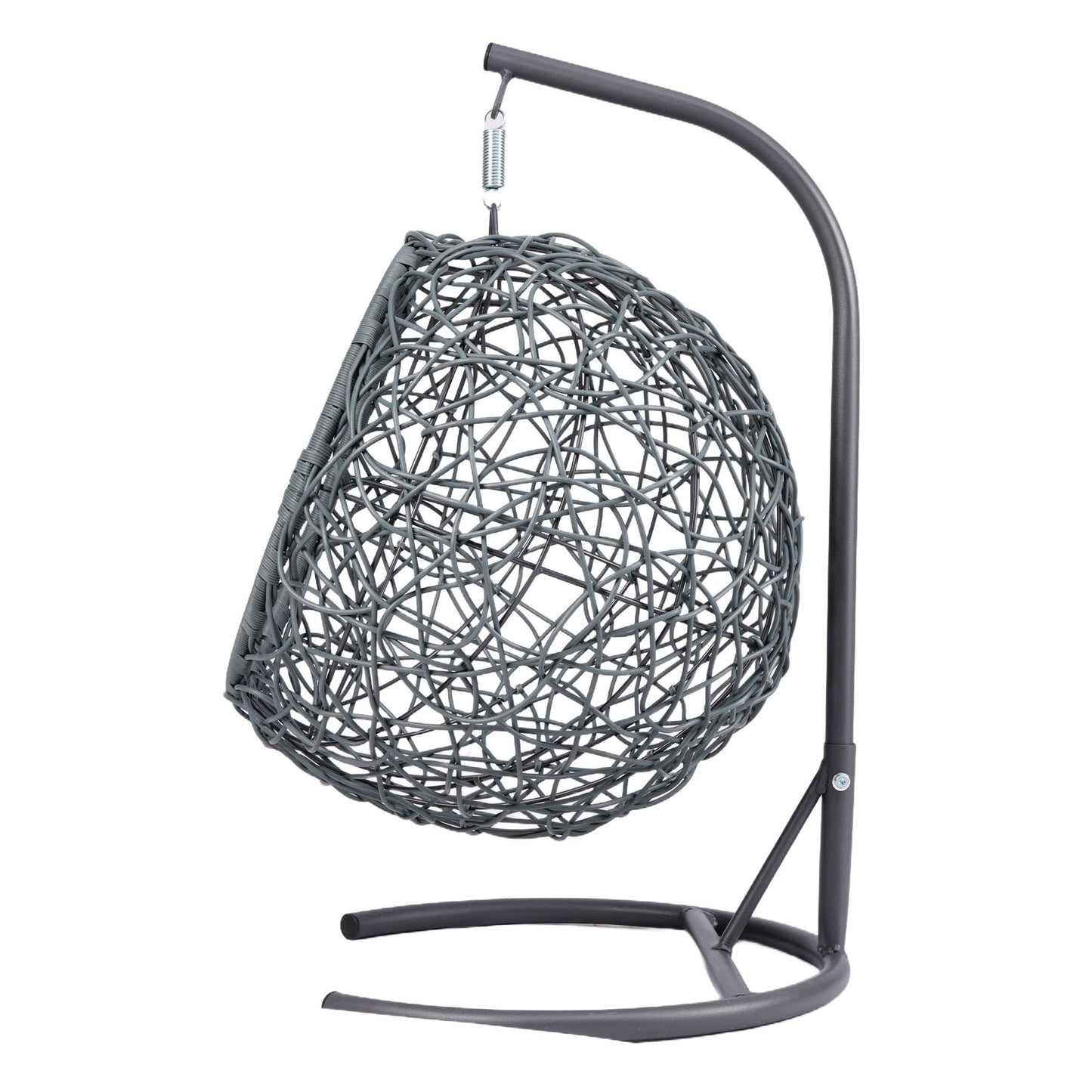 Nuvio Cat Swing Lounge – Green Hanging Egg Bed with Rattan Look, Stand & Cushion - JUSTLIVE NESTJUSTLIVE NEST