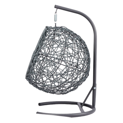 Nuvio Cat Swing Lounge – Green Hanging Egg Bed with Rattan Look, Stand & Cushion - JUSTLIVE NESTJUSTLIVE NEST