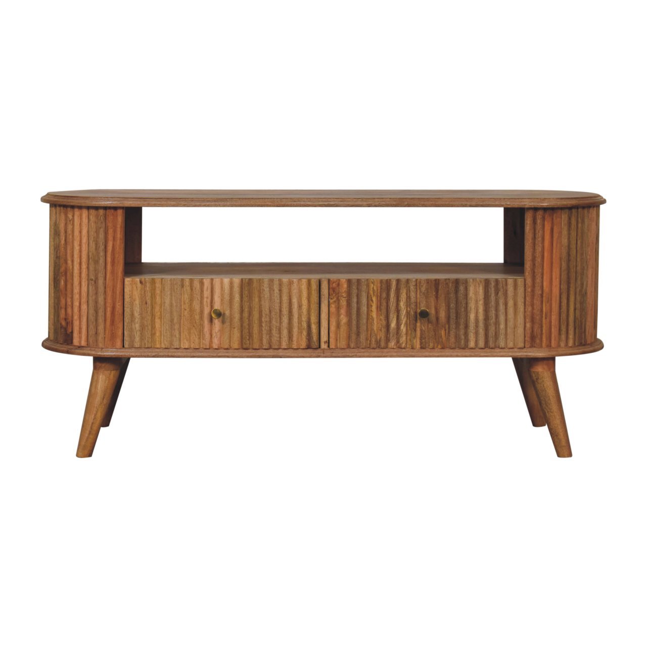 Sobali Nordic Console – Minimalist Media Unit with Soft Wood Finish