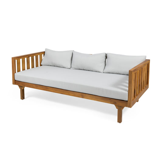 Claremont Teak Daybed – 3-Seat Outdoor Lounger with WaterSafe Cushions