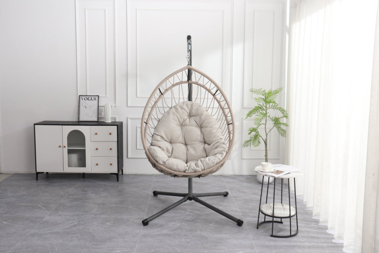 Solvara Acacia Lounge Set – Wood Chaise with Headrest & Wide-Side Design, Dark Gray Water-Resistant Cushion