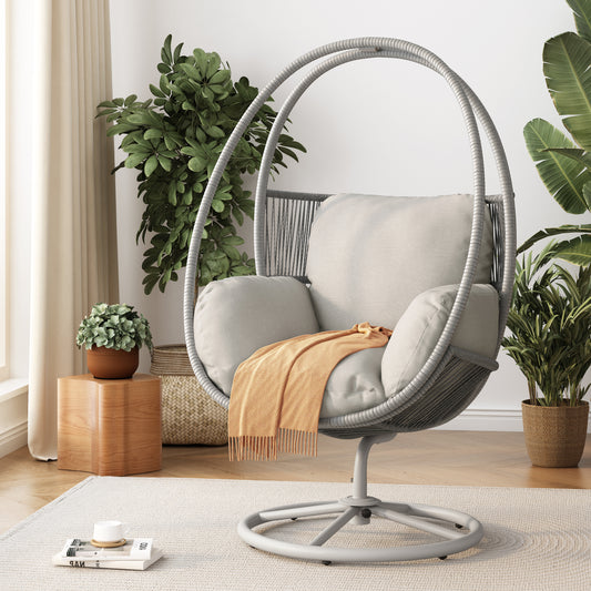Reno Chair – Wicker Swivel Lounge Seat for Outdoor Comfort