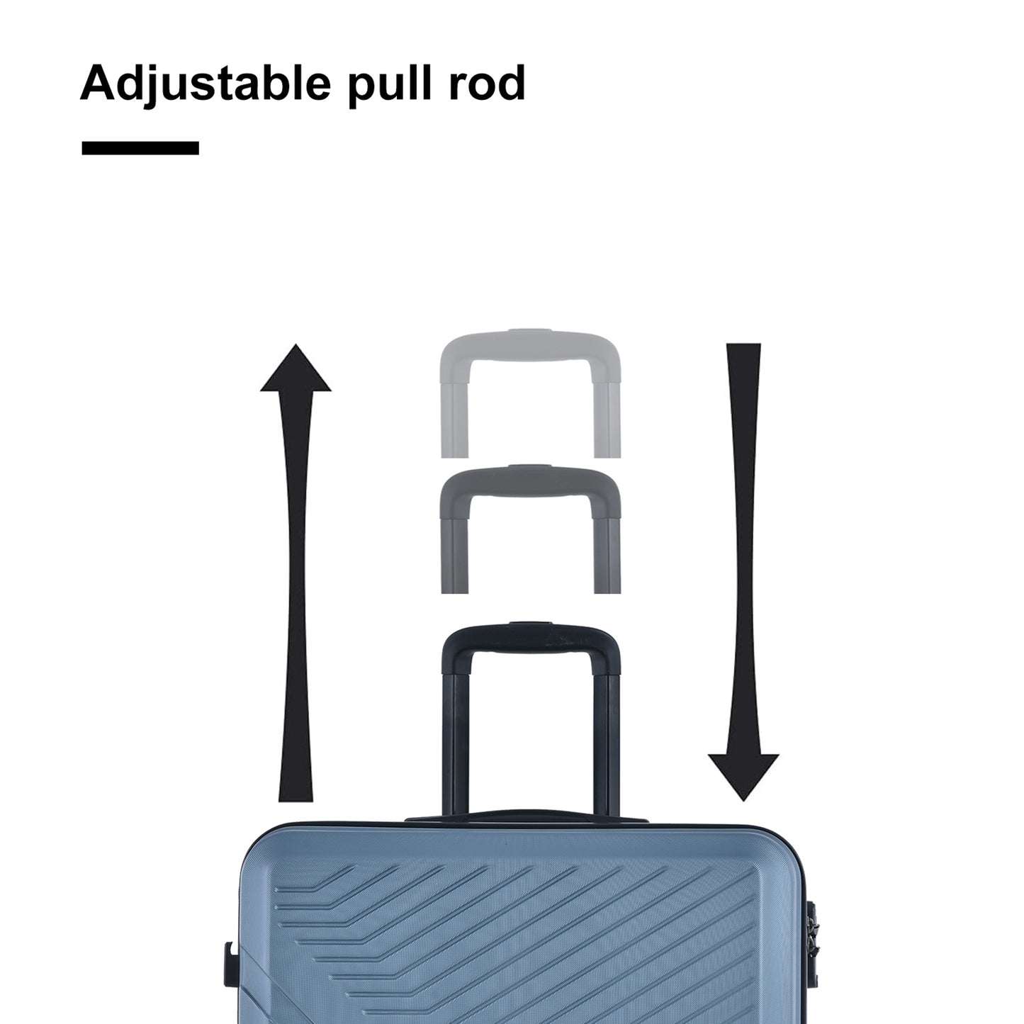 Jetera 3 - Piece ABS Luggage Set – Blue Spinner Suitcases with Lightweight Hard Shell & TSA Lock (20/24/28") - JUSTLIVE NESTJUSTLIVE NEST