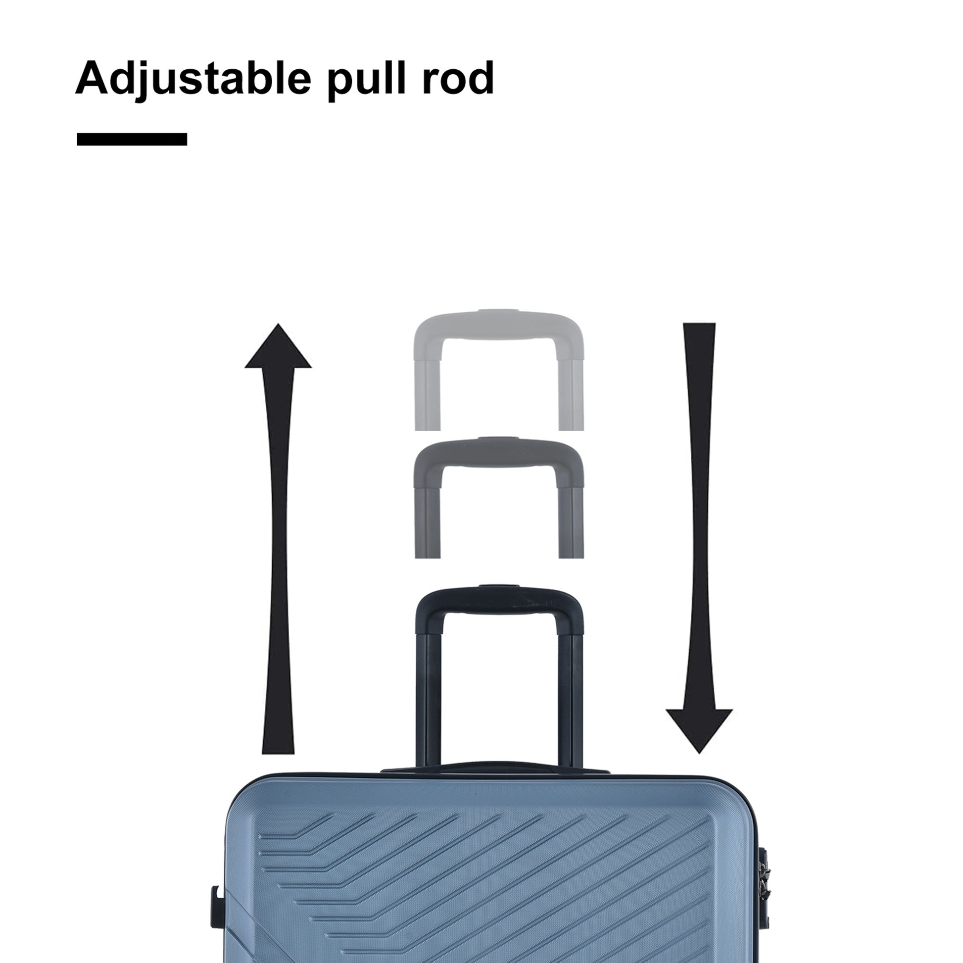 Jetera 3 - Piece ABS Luggage Set – Blue Spinner Suitcases with Lightweight Hard Shell & TSA Lock (20/24/28") - JUSTLIVE NESTJUSTLIVE NEST