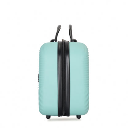 Jetera 4 - Piece ABS Luggage Set – Light Blue Suitcases with Aircraft Spinner Wheels & Matching Makeup Box - JUSTLIVE NESTJUSTLIVE NEST