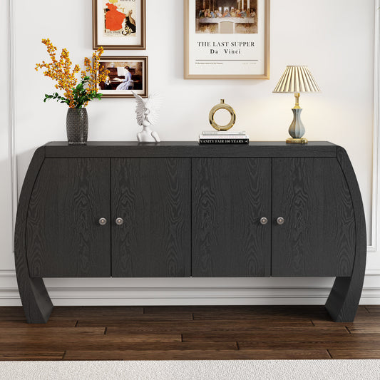 Ashwin Curve Cabinet – Ash Veneer Storage Cabinet with Curved Frame (Repeat)