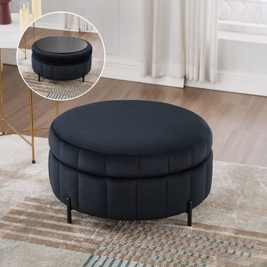 Pumora Ottoman – Nightvelour Shell, FlipTop Storage Lid