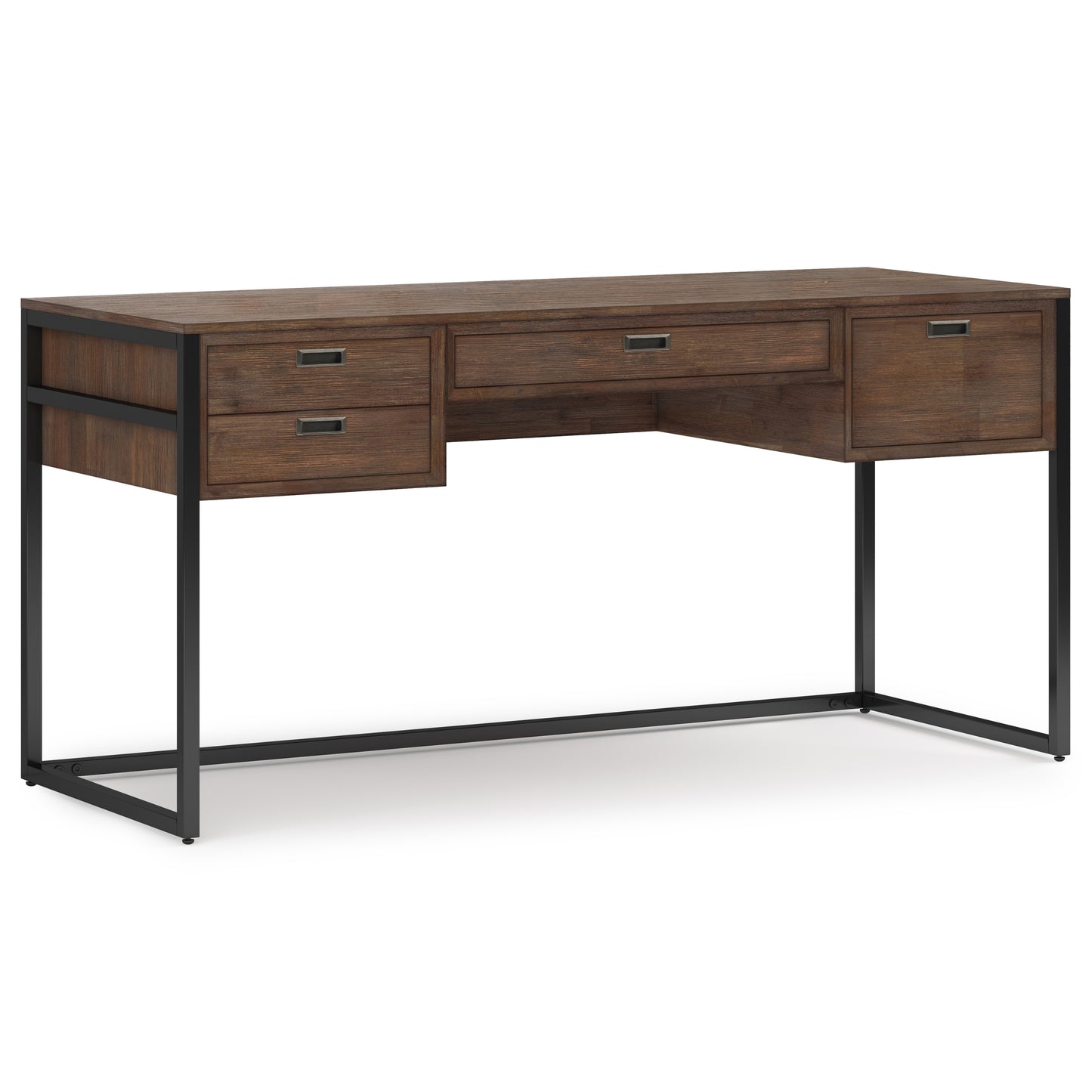 Richmond Desk – Rustic Brown Writing Table with Open Frame