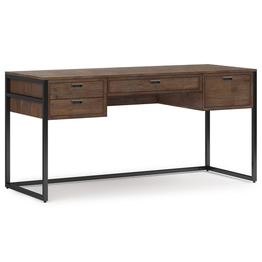 Richmond Desk – Rustic Brown Writing Table with Open Frame