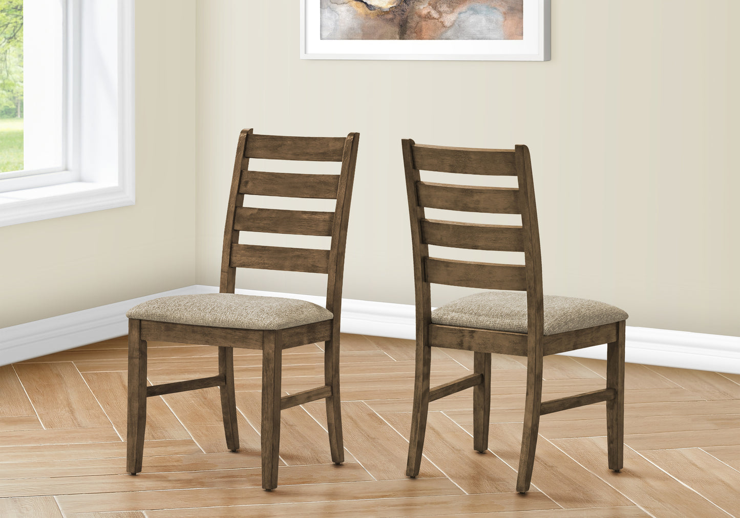 Brenwick Chair Set – Earthweave Fabric, AntiquaWood Frame, Tradimod Silhouette
