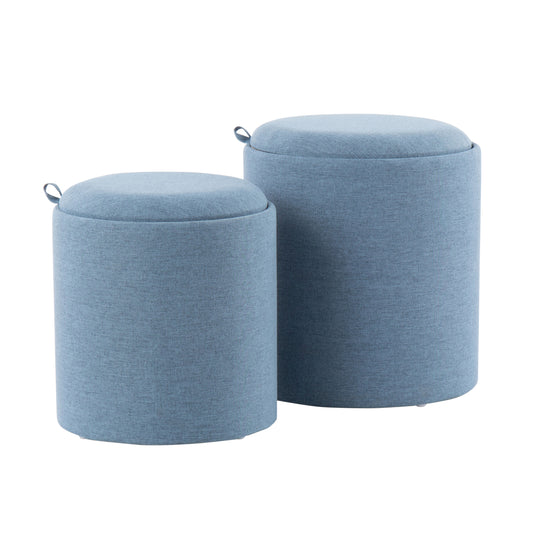 Norlo Nesting Set – Oceanweave Blue with Timberbase Legs