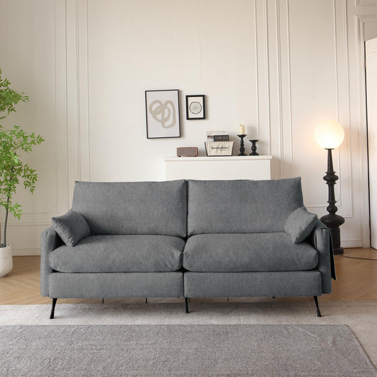 Celeste Slate Cloud Sofa – Cozy Designer 3-Seat Lounge