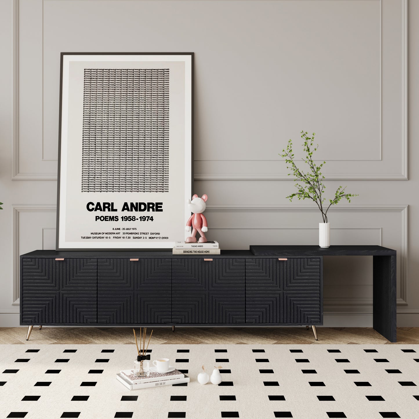 Arctura Extend Console – 70–90" Expandable TV Cabinet with Shelves