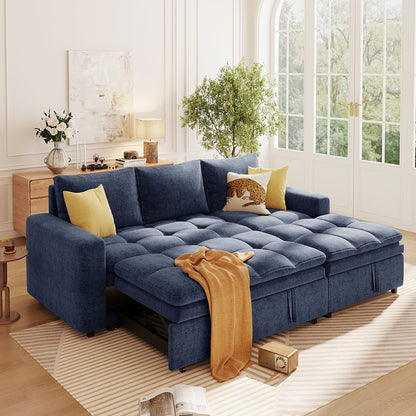 NestLoom™ Comfort Sleeper – Upholstered Lounge with Hidden Storage for Apartments & Homes