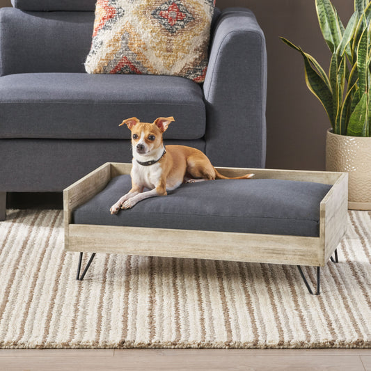 Kova Classic Dog Bed – Minimal Raised Pet Lounger with Soft Cushion - JUSTLIVE NESTJUSTLIVE NEST