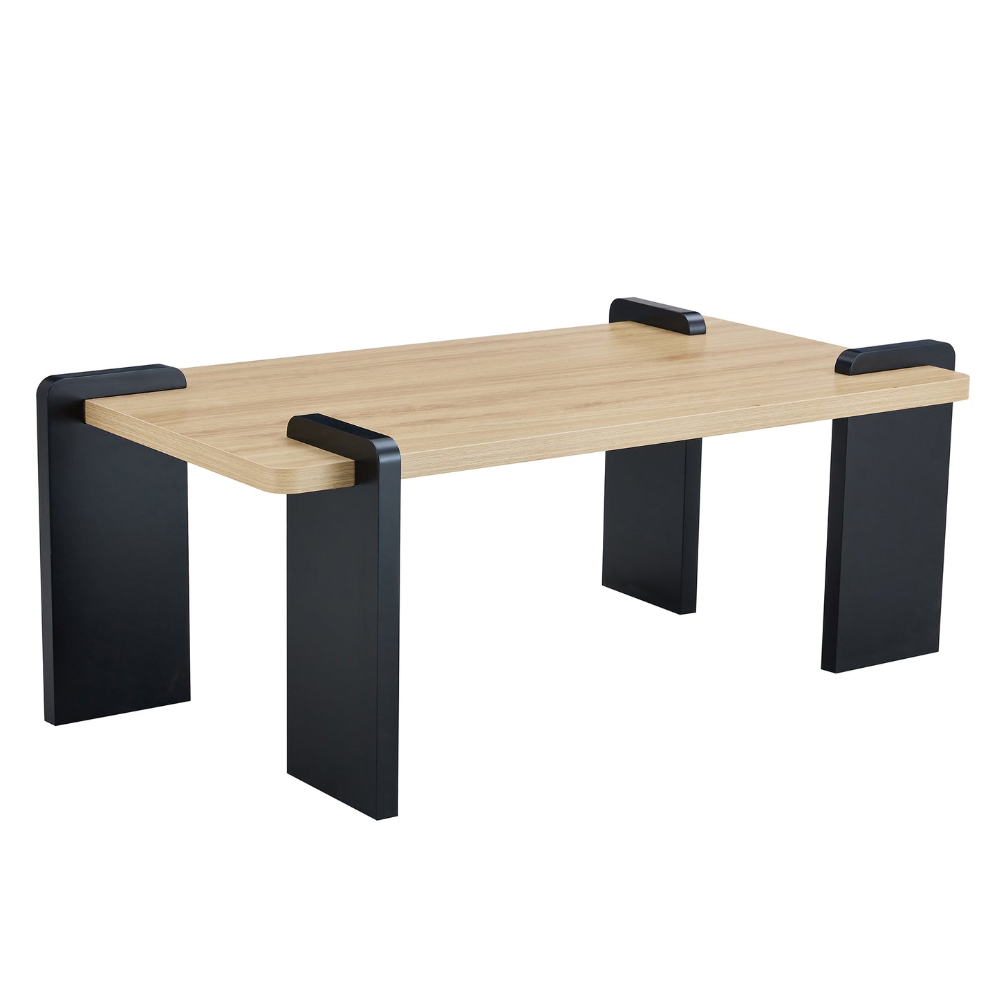 Nalo Coffee Table – 39.3" MDF in Natural Wood Tone for Minimalist Spaces