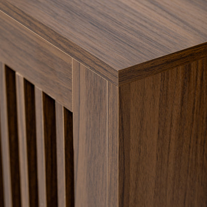 Vero Pet - Friendly TV Console – Mid - Century Walnut Stand with Extendable Table, Cushion & Cat Cubby - JUSTLIVE NESTJUSTLIVE NEST