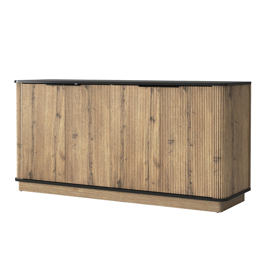 Modvira Sideboard – 55" MDF Storage Cabinet for Tableware & TV Setup