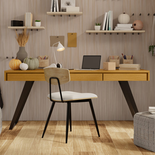 Lowry XL Desk – Wide Home Office Table with Full-Length Storage Drawers