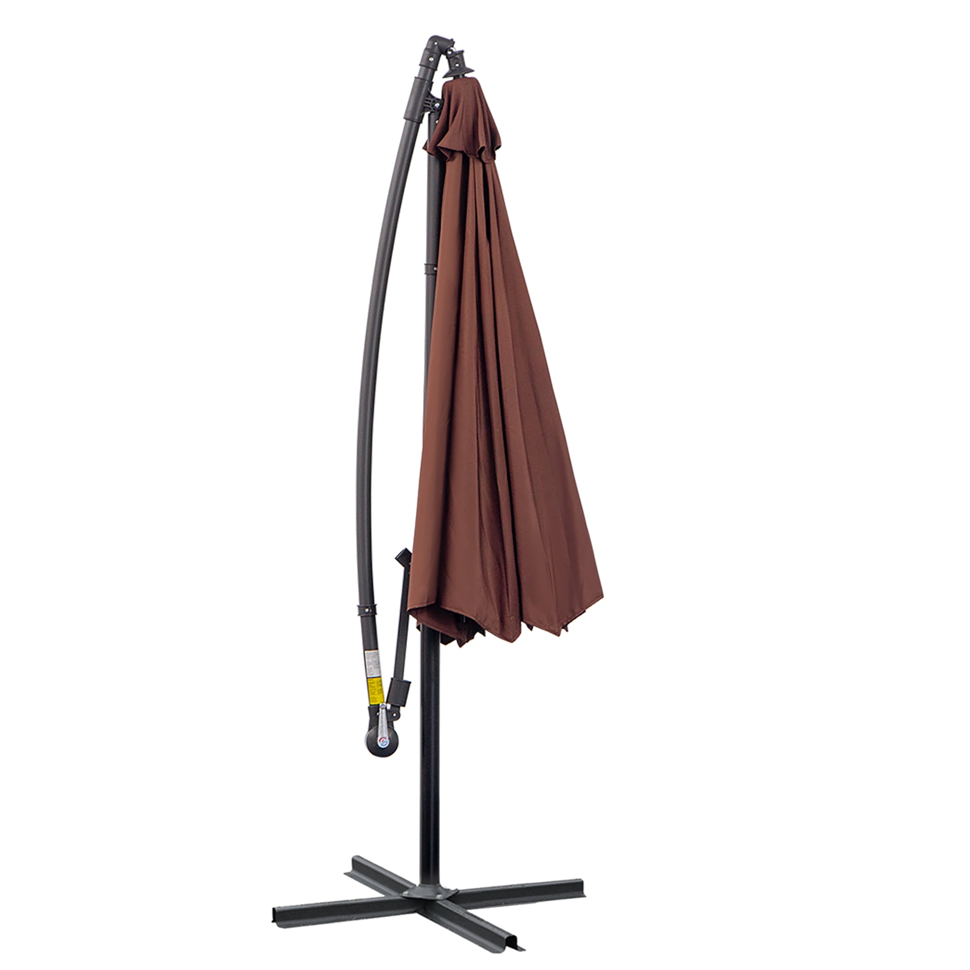 Solair 10' Cantilever Umbrella – Square Hanging Shade with Tilt & 360° Rotation (Red) - JUSTLIVE NESTJUSTLIVE NEST