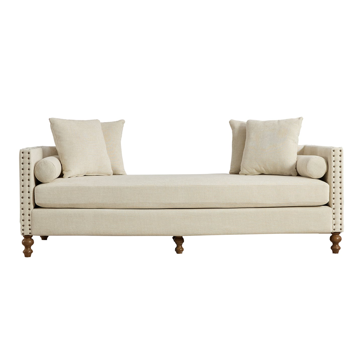 Seravell Chaise – Lintelle Luxe Weave, Nailtrim Accents, RestoraBase Frame