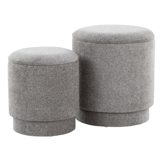 Marlo Duo – Stonegray Plush with Natural Nestframe