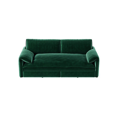 66' Queen Convertible Lounge – Velvet 3-in-1 Sleeper Sofa with Hidden Side Storage