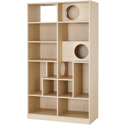 Nuvio Cat Tree Bookcase – Furniture - Style Cat Tower with Shelves & Climbing Platforms - JUSTLIVE NESTJUSTLIVE NEST