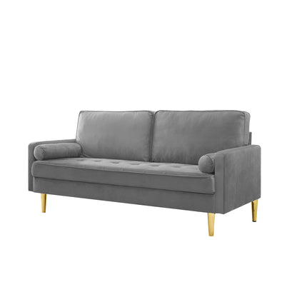 Monaco Velvet Haven – 65' Modern Velvet Sofa with Refined Comfort