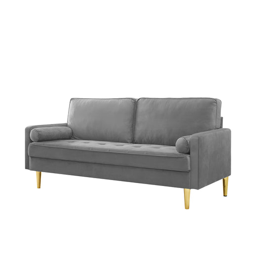 Monaco Velvet Haven – 65' Modern Velvet Sofa with Refined Comfort