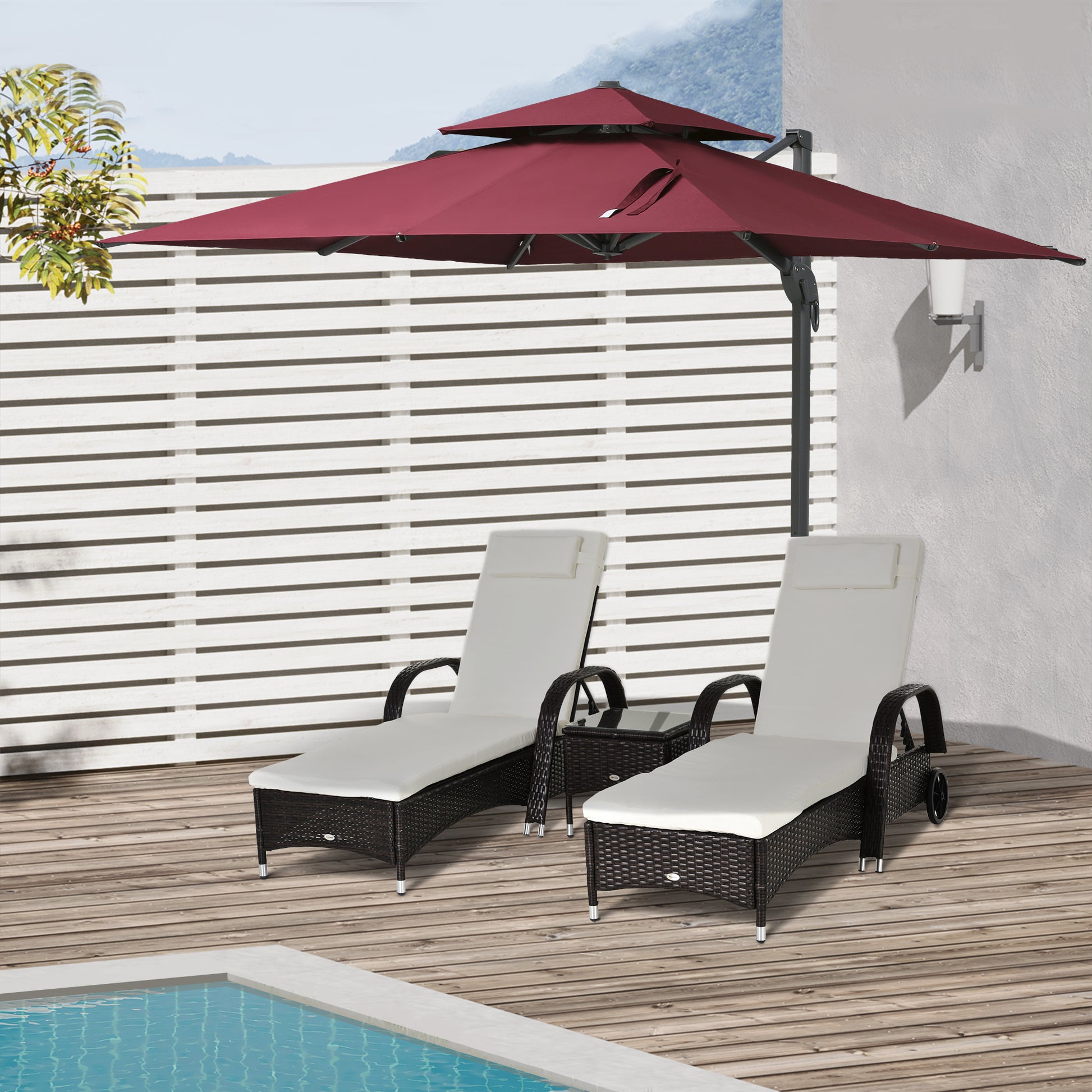 Valano 11x16' Retractable Pergola – Folding Courtyard Canopy with Khaki Weather Shield - JUSTLIVE NESTJUSTLIVE NEST