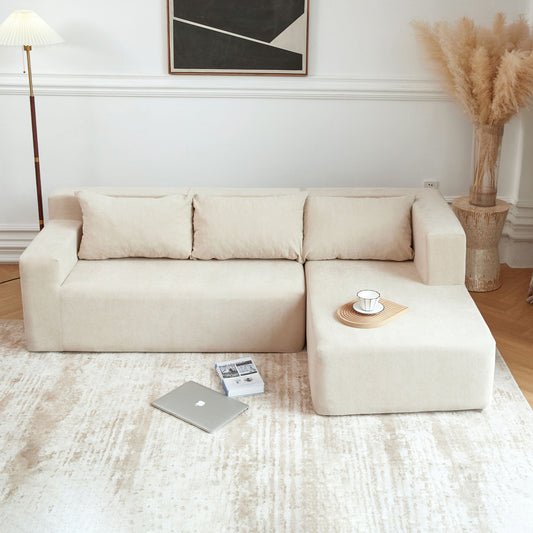 FloatForm™ Duo Lounge – Soft 2-PC Foam Sofa Set with Pillows for Relaxed Living
