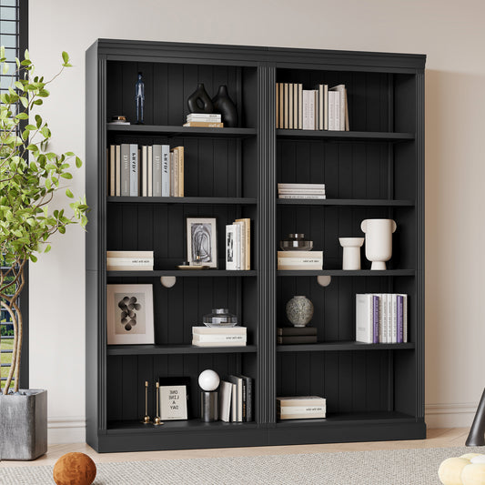 Modo Kitchen Locker – 70'' Black Metal Storage Cabinet with 6 Open Storage Levels
