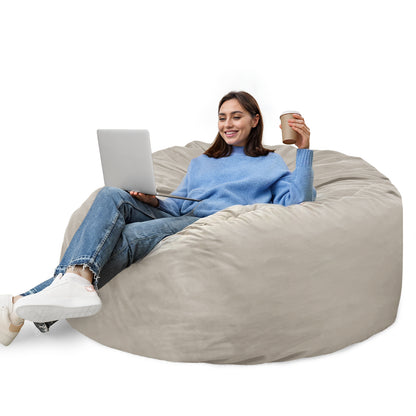Tondo Bean Sofa – Oversized 4' Round Bean Chair with Washable Cover for All Ages