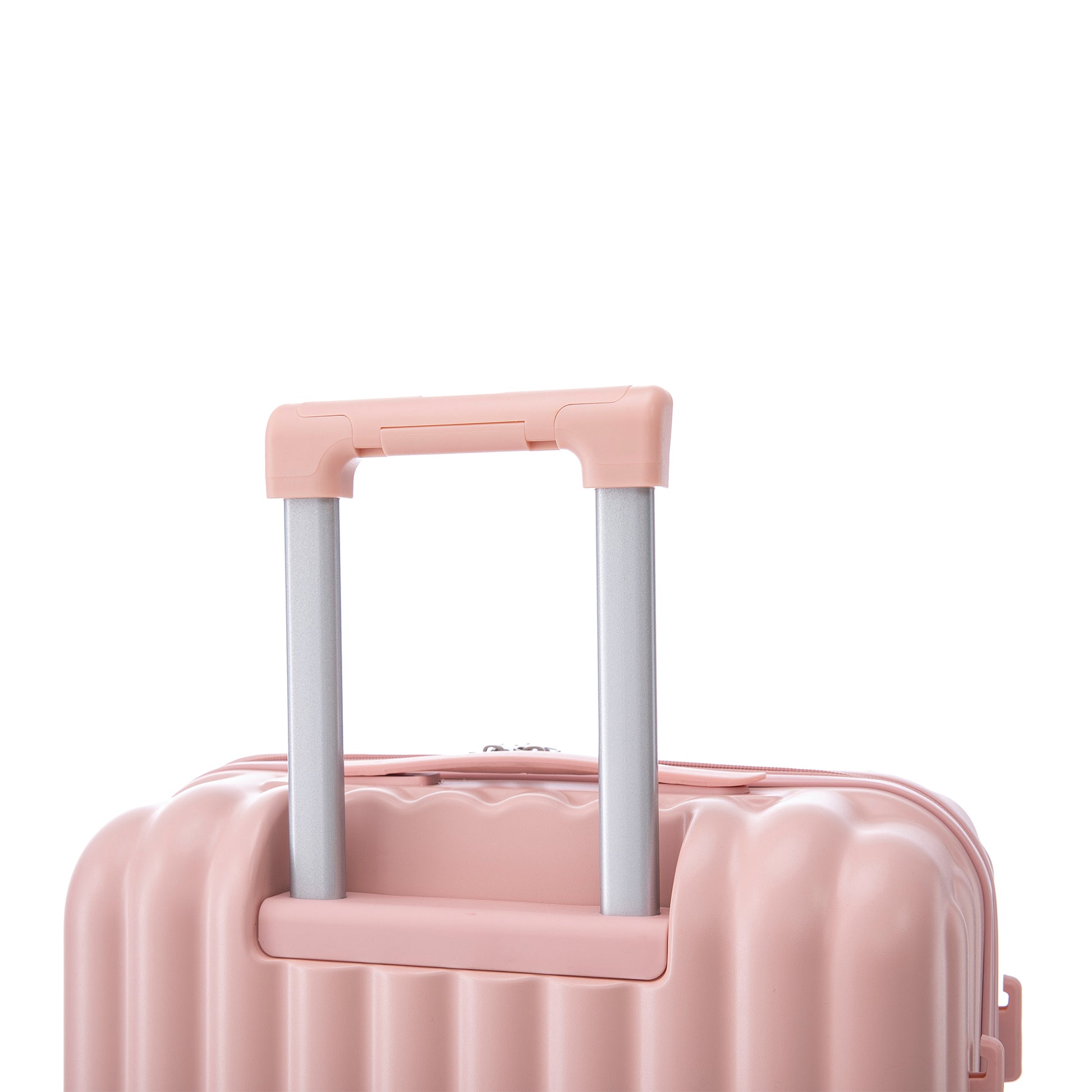 Jetera 3 - Piece Spinner Luggage Set – Pink ABS with USB Port, Cup & Phone Holder (20"/24"/28") - JUSTLIVE NESTJUSTLIVE NEST