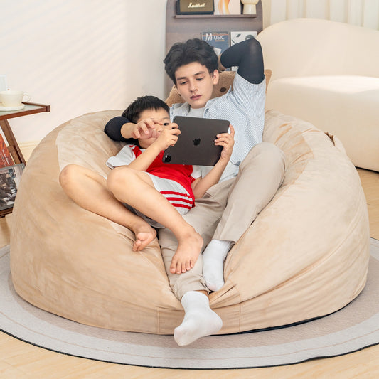 Zuna 5FT Lounger – Giant Memory Foam Bean Chair with Soft Microfiber Cover