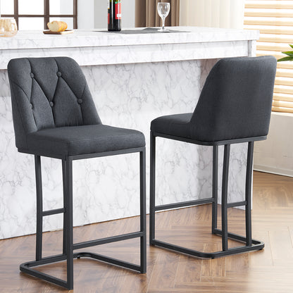 Cyravo Stools (2pc) – Fogtuft Backrest, Ironridge Frame