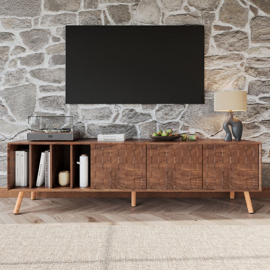 Midvyn XL Console – 70" 5-Leg TV Stand with Open Storage (Up to 80")