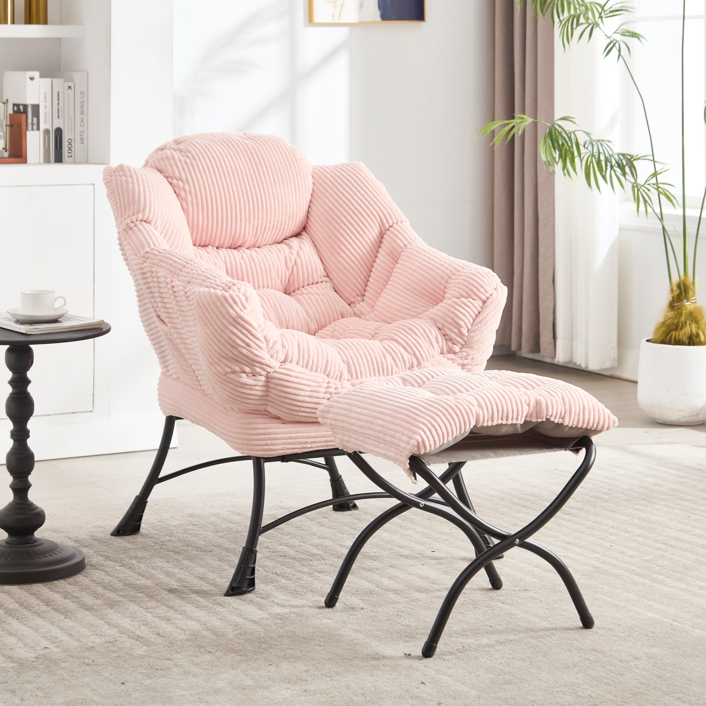 Relvanta Chair Set – Rosemist Upholstery, SideStash Pocket, FootEase Ottoman